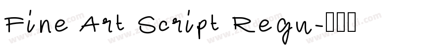 Fine Art Script Regu字体转换